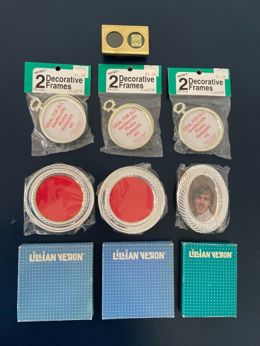 Vintage 10 Miniature Frame Lot | Lillian Vernon Silver Plated Westex Brass NIB